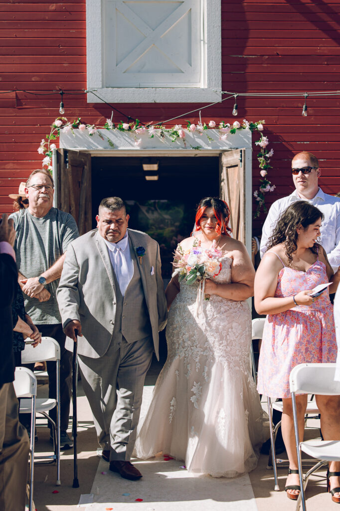 A nontraditional farm wedding at Navarro Farm in Frankfort, Illinois