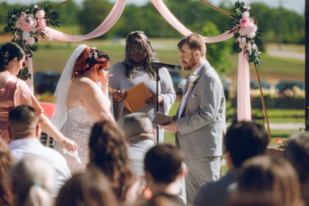 A nontraditional farm wedding at Navarro Farm in Frankfort, Illinois