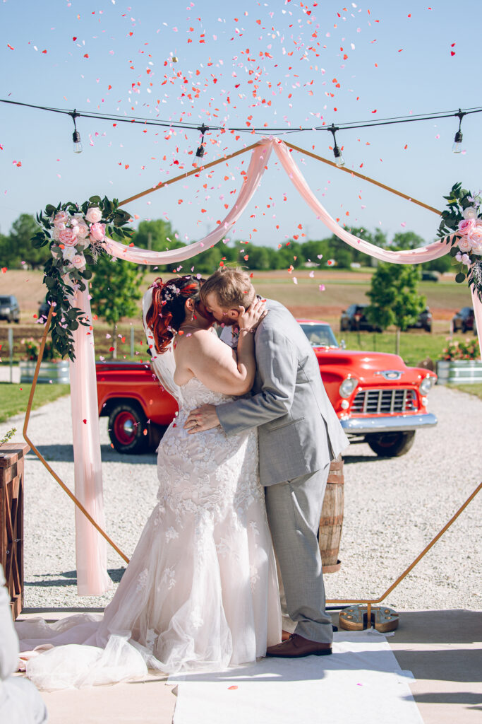 A nontraditional farm wedding at Navarro Farm in Frankfort, Illinois