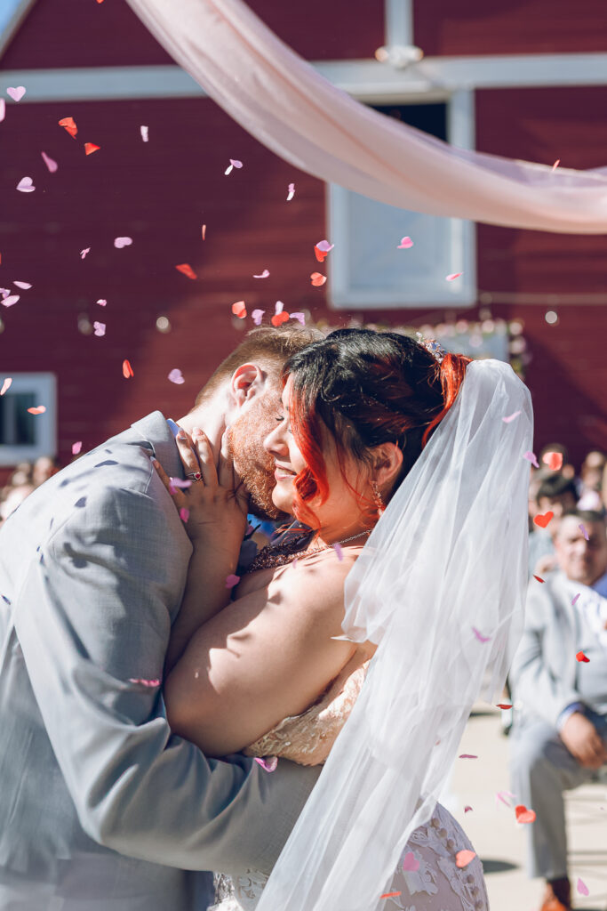A nontraditional farm wedding at Navarro Farm in Frankfort, Illinois