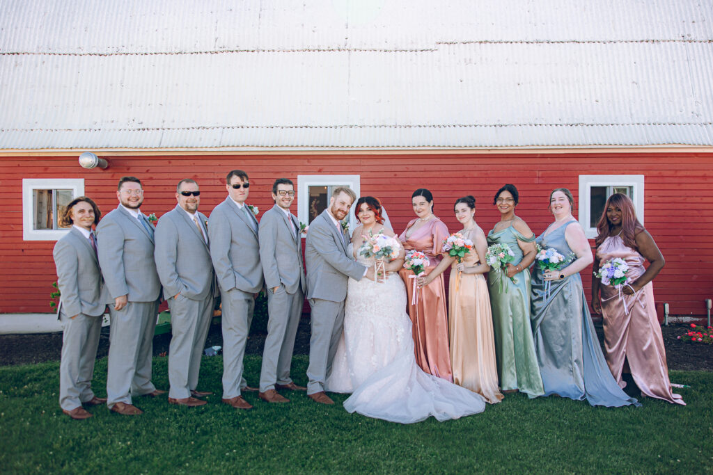 A nontraditional farm wedding at Navarro Farm in Frankfort, Illinois
