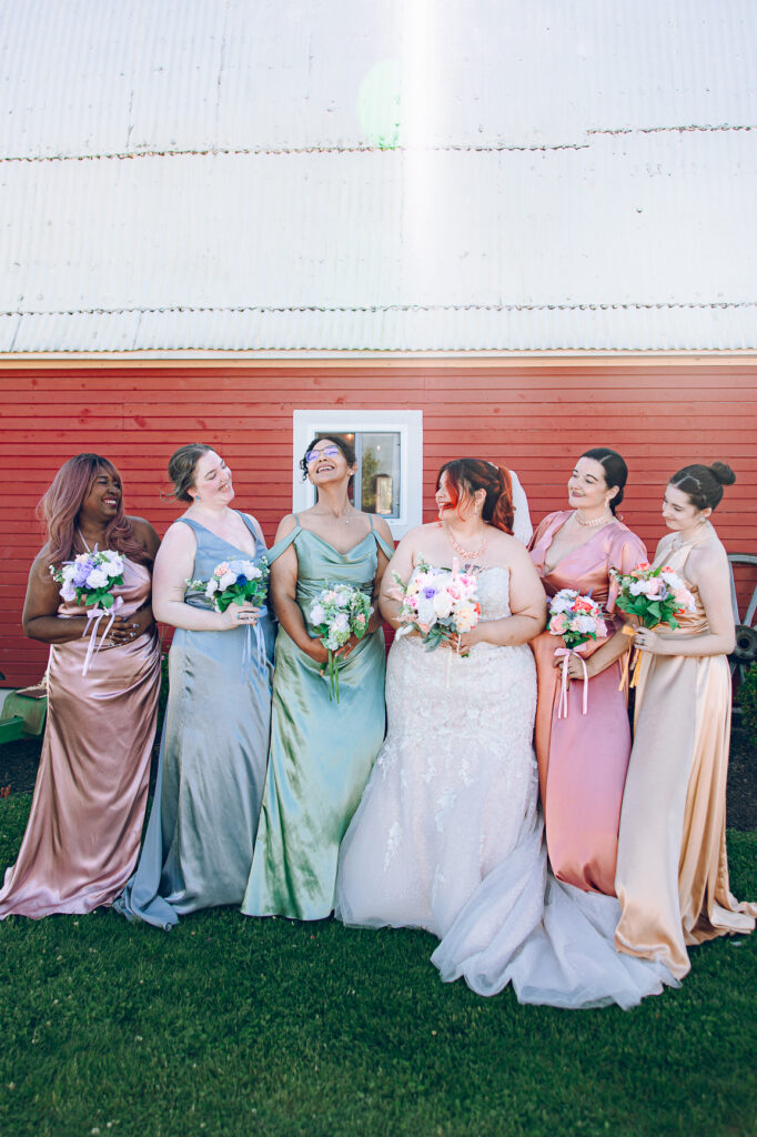 A nontraditional farm wedding at Navarro Farm in Frankfort, Illinois