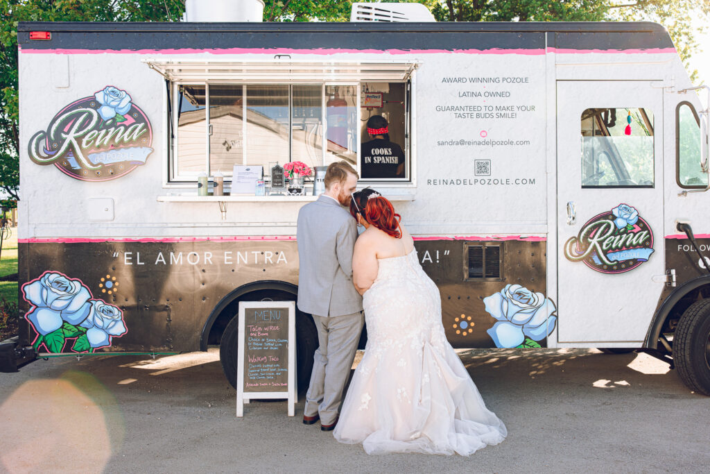 A nontraditional farm wedding at Navarro Farm in Frankfort, Illinois