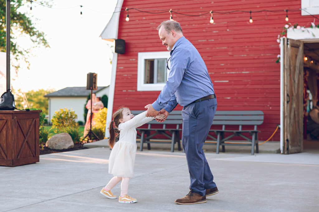 A nontraditional farm wedding at Navarro Farm in Frankfort, Illinois