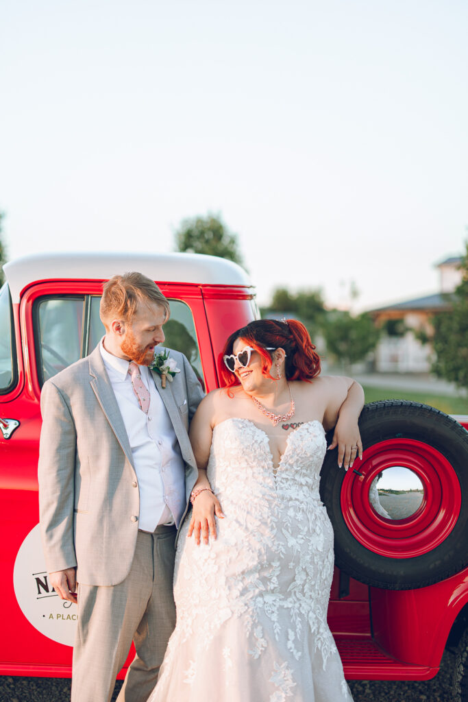 A nontraditional farm wedding at Navarro Farm in Frankfort, Illinois