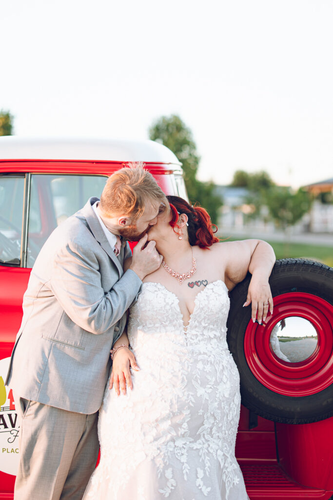 A nontraditional farm wedding at Navarro Farm in Frankfort, Illinois