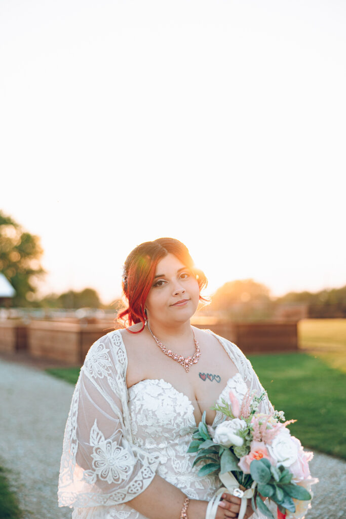A nontraditional farm wedding at Navarro Farm in Frankfort, Illinois