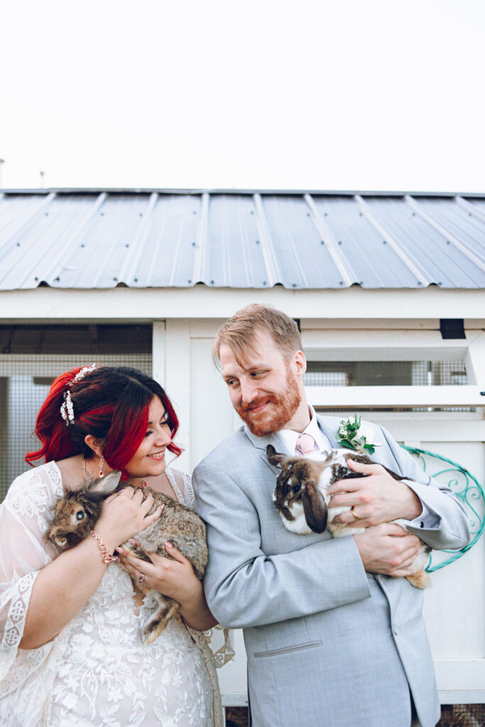 A nontraditional farm wedding at Navarro Farm in Frankfort, Illinois