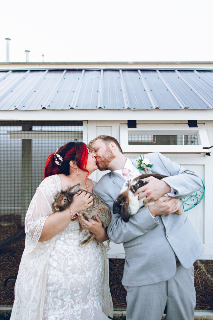 A nontraditional farm wedding at Navarro Farm in Frankfort, Illinois