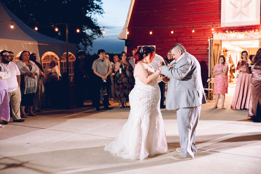 A nontraditional farm wedding at Navarro Farm in Frankfort, Illinois