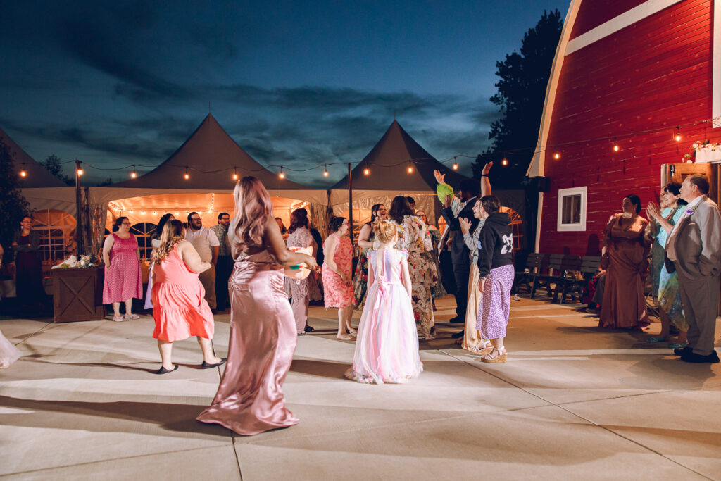 A nontraditional farm wedding at Navarro Farm in Frankfort, Illinois