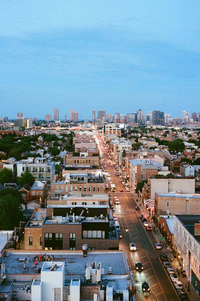 Film photography from a Chinese wedding weekend at The Robey in Wicker Park and Lee Wing Wah in Chinatown, Chicago