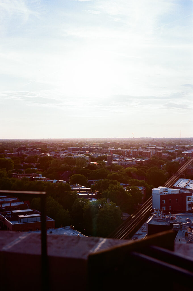 Film photography from a Chinese wedding weekend at The Robey in Wicker Park and Lee Wing Wah in Chinatown, Chicago