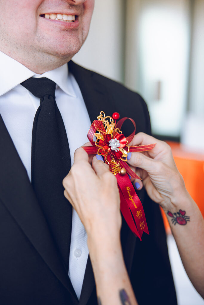 A couple hosts a traditional Chinese tea ceremony as part of their wedding at The Robey in Wicker Park.