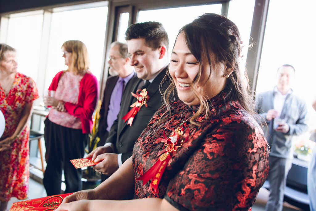 A couple hosts a traditional Chinese tea ceremony as part of their wedding at The Robey in Wicker Park.