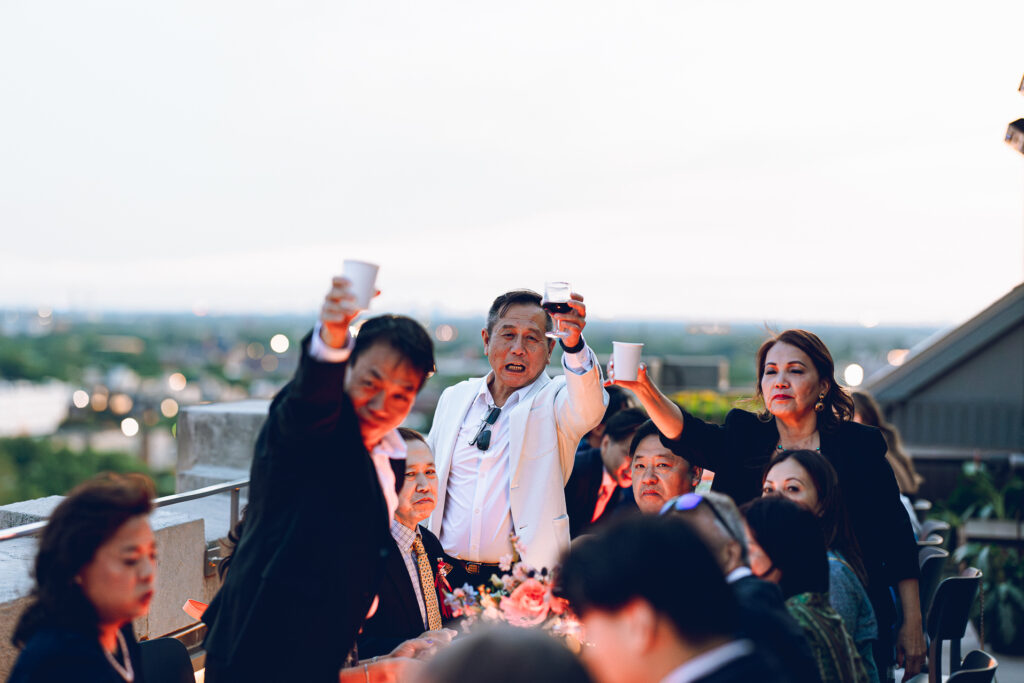 A couple hosts a traditional Chinese tea ceremony as part of their wedding at The Robey in Wicker Park.