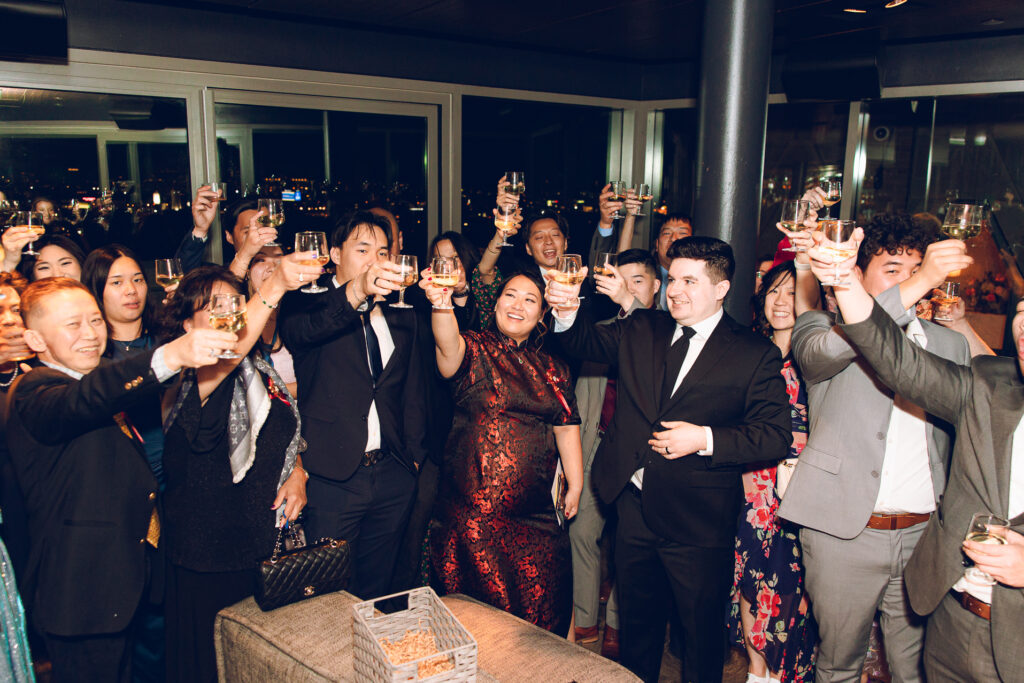 A couple hosts a traditional Chinese tea ceremony as part of their wedding at The Robey in Wicker Park.