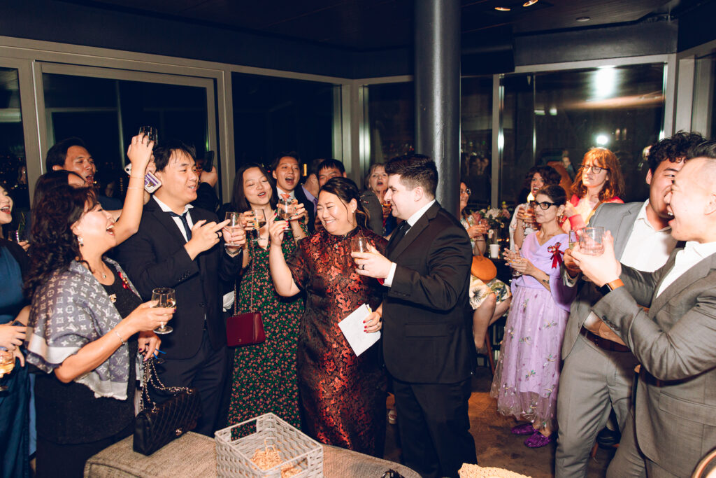 A couple hosts a traditional Chinese tea ceremony as part of their wedding at The Robey in Wicker Park.