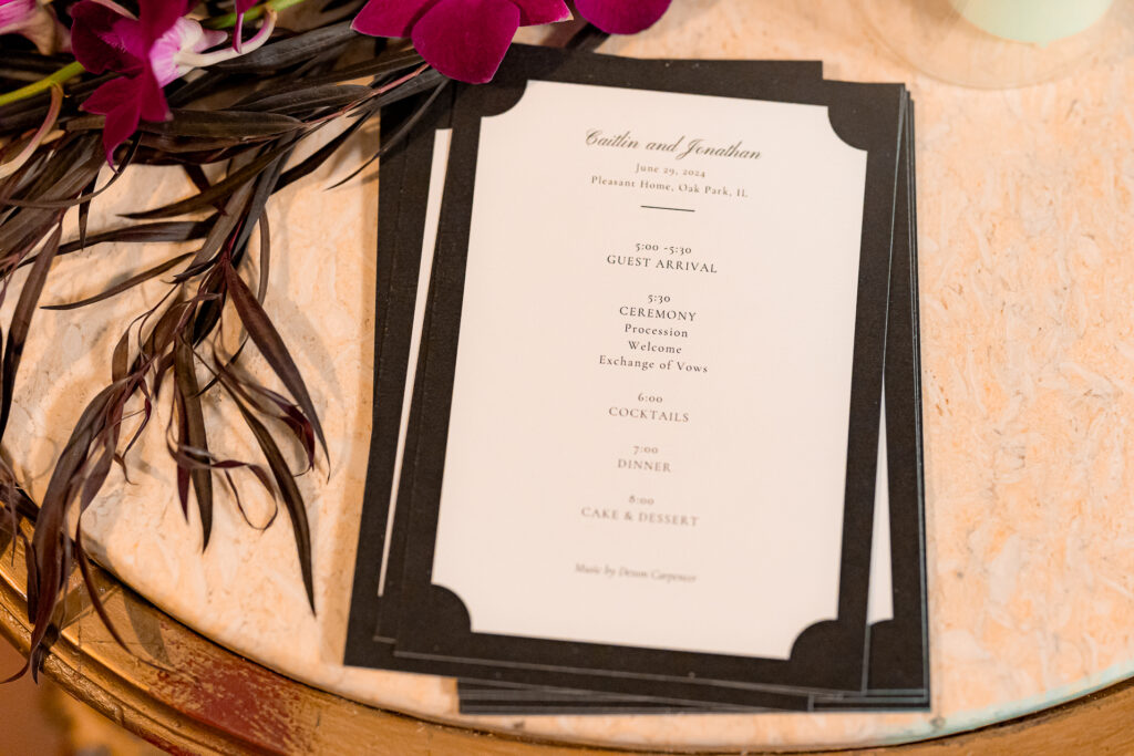 A couple gets celebrates their wedding at Pleasant House in Oak Park, Illinois.