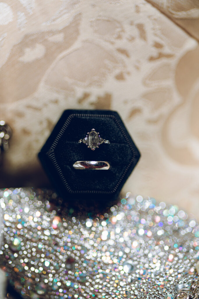 A couple gets celebrates their wedding at Pleasant House in Oak Park, Illinois.