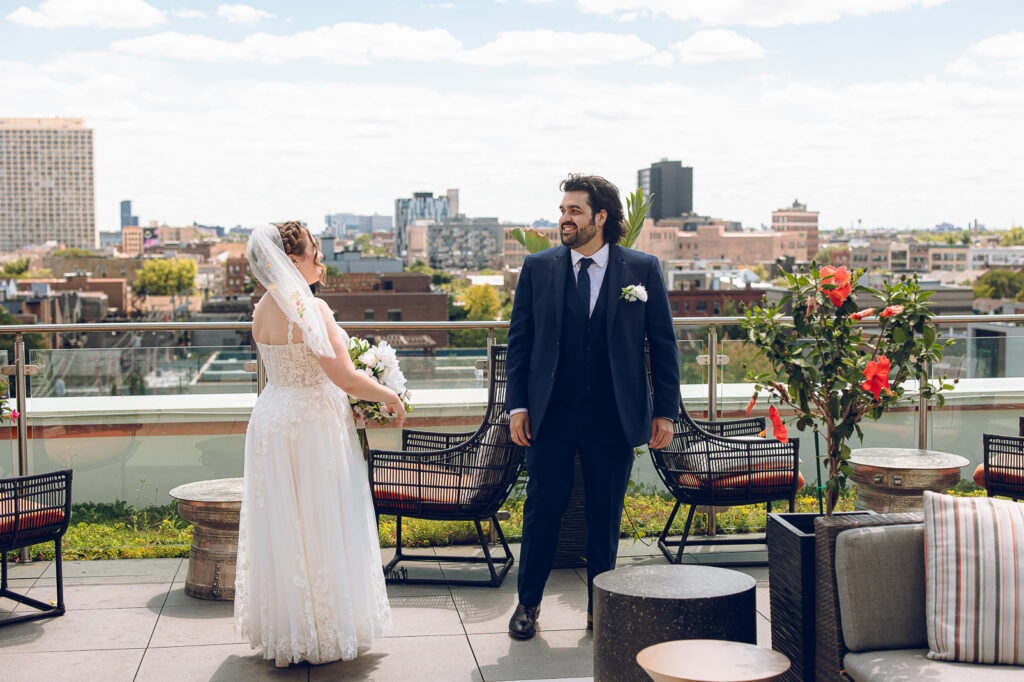 Caroline and Agustin's wedding day at The Arbory in Chicago