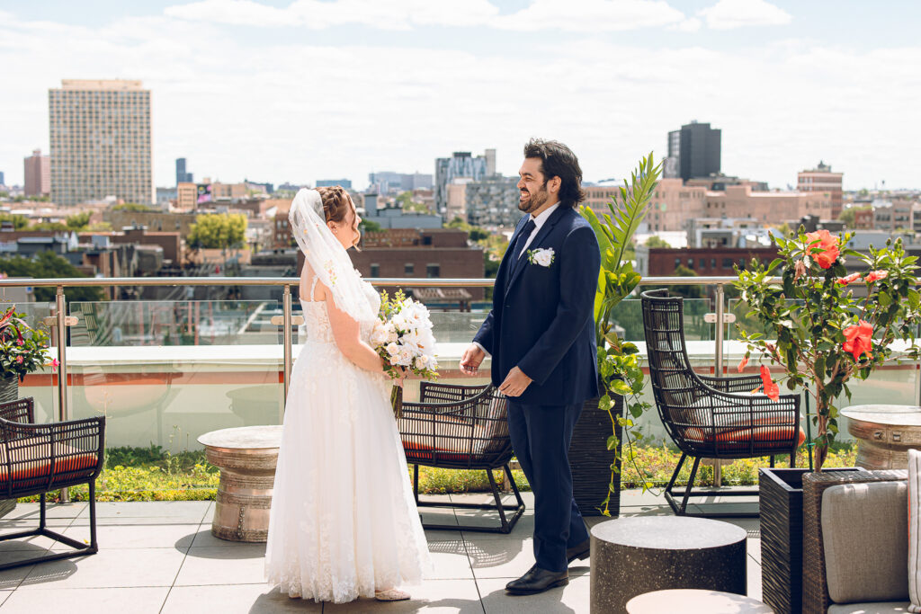 Caroline and Agustin's wedding day at The Arbory in Chicago