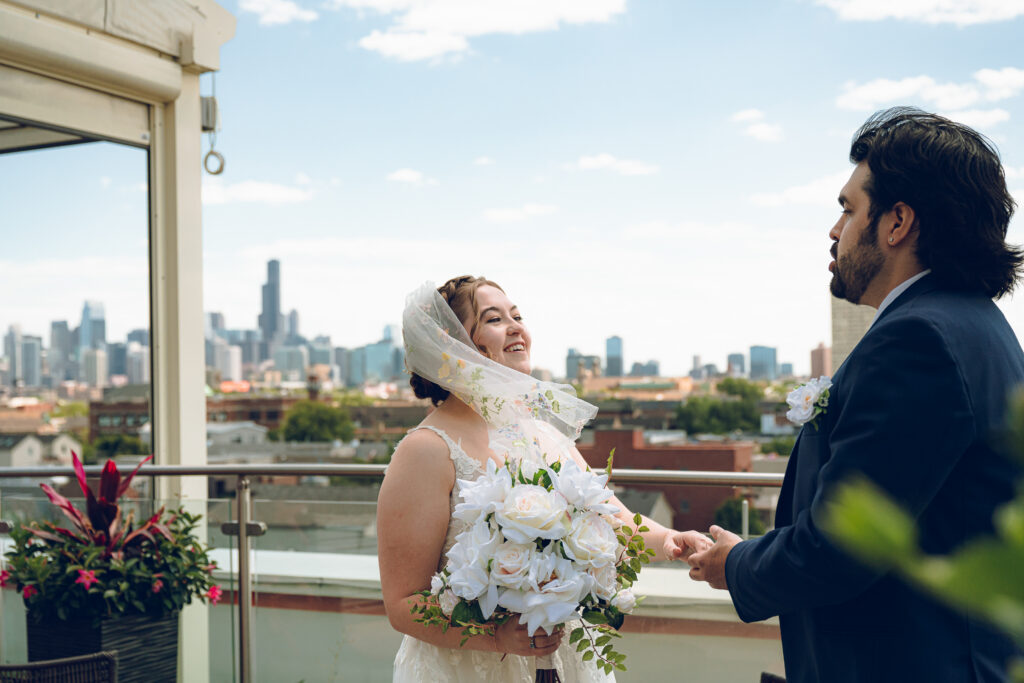 Caroline and Agustin's wedding day at The Arbory in Chicago