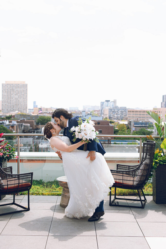 Caroline and Agustin's wedding day at The Arbory in Chicago