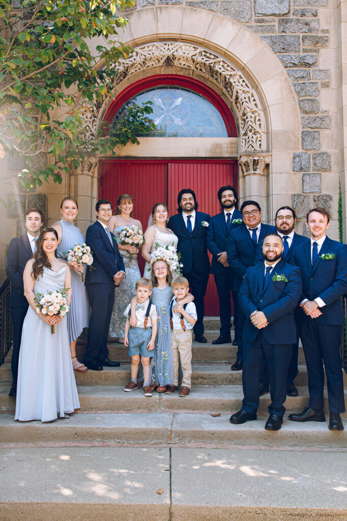 Caroline and Agustin's wedding day at the Wicker Park Lutheran Church in Chicago
