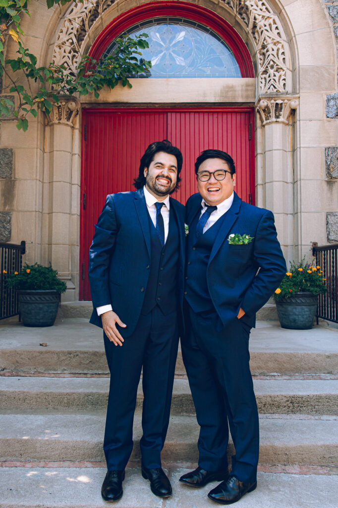 Caroline and Agustin's wedding day at the Wicker Park Lutheran Church in Chicago