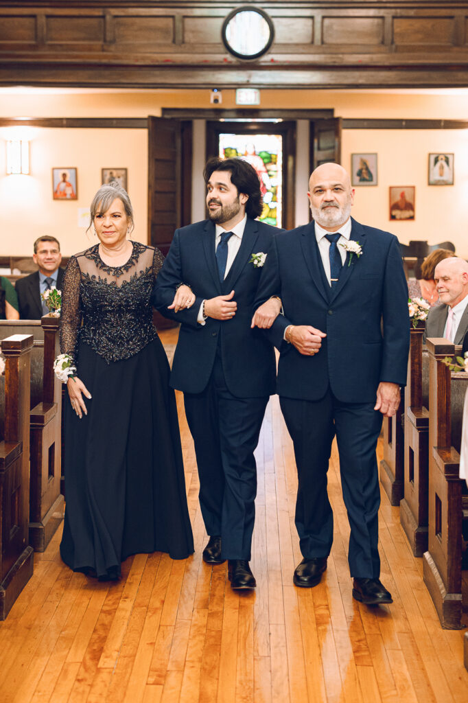 Caroline and Agustin's wedding day at the Wicker Park Lutheran Church in Chicago