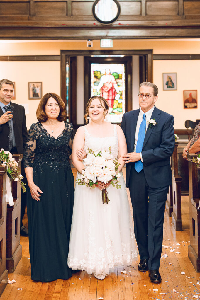 Caroline and Agustin's wedding day at the Wicker Park Lutheran Church in Chicago