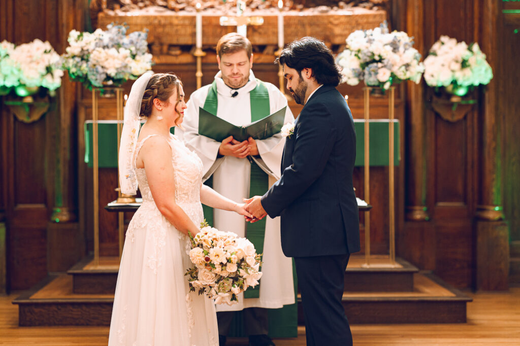 Caroline and Agustin's wedding day at the Wicker Park Lutheran Church in Chicago