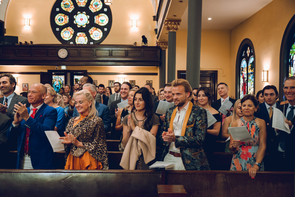 Caroline and Agustin's wedding day at the Wicker Park Lutheran Church in Chicago