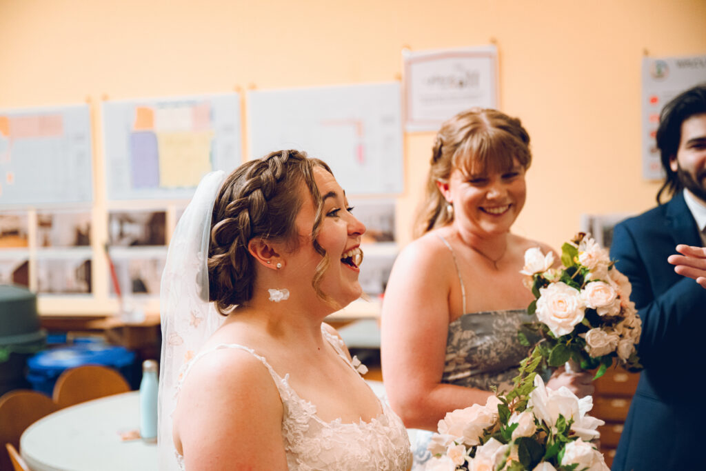 Caroline and Agustin's wedding day at the Wicker Park Lutheran Church in Chicago