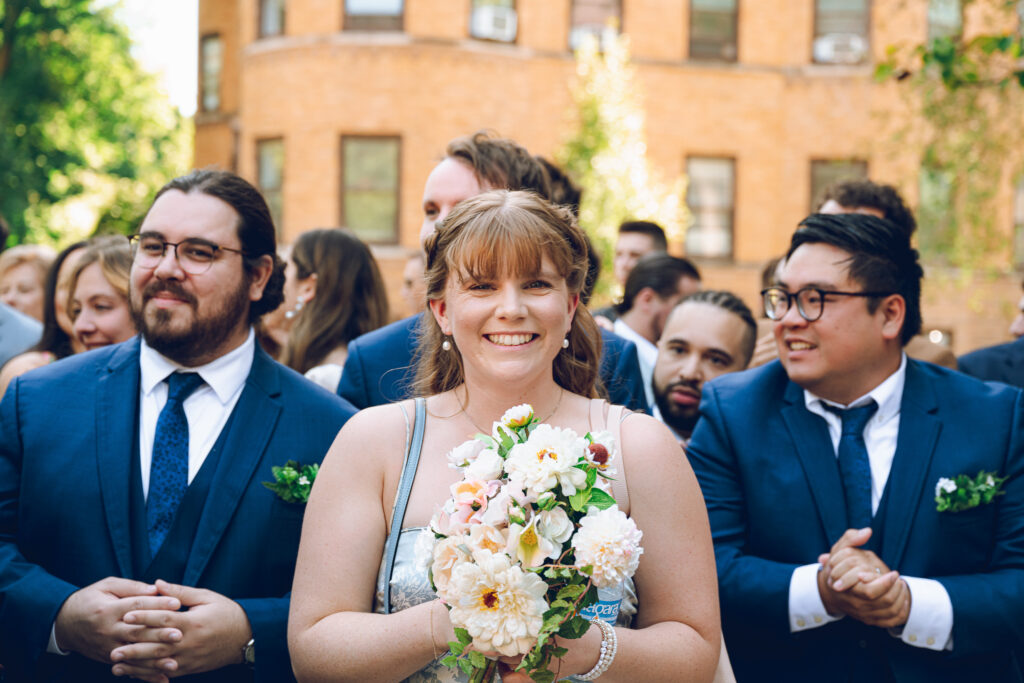 Caroline and Agustin's wedding day at the Wicker Park Lutheran Church in Chicago