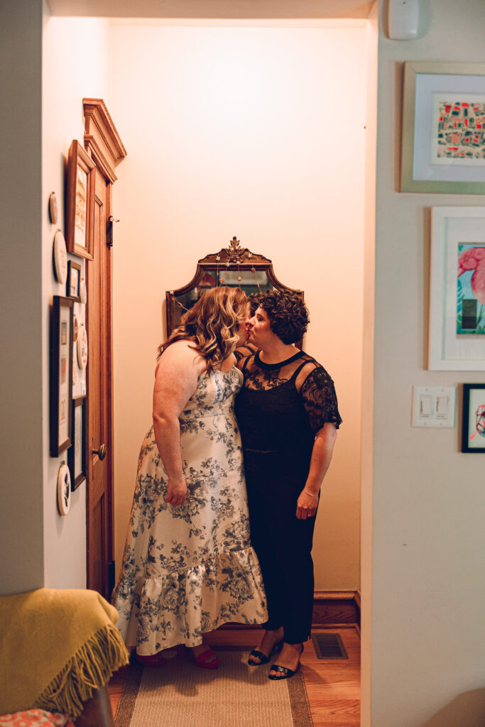 A queer couple celebrates their wedding at Osteria Via Stato