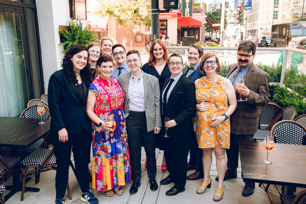 A queer couple celebrates their wedding at Osteria Via Stato