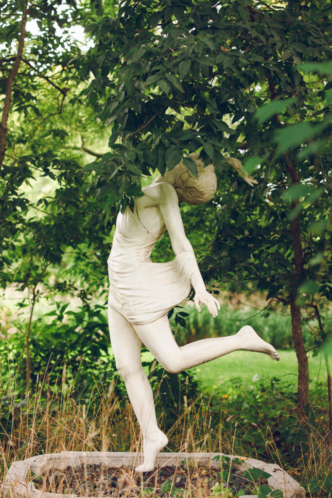 A queer couple celebrates their wedding at The Grove Redfield Estate in Glenview, Illinois.