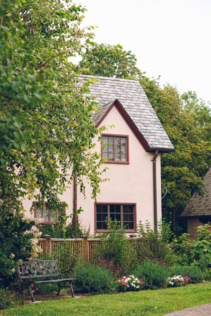 A queer couple celebrates their wedding at The Grove Redfield Estate in Glenview, Illinois.