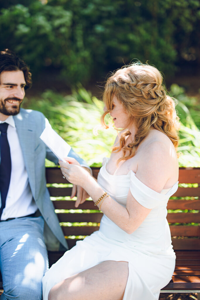 A couple gets married at Porter Kitchen and Deck on the Chicago River.