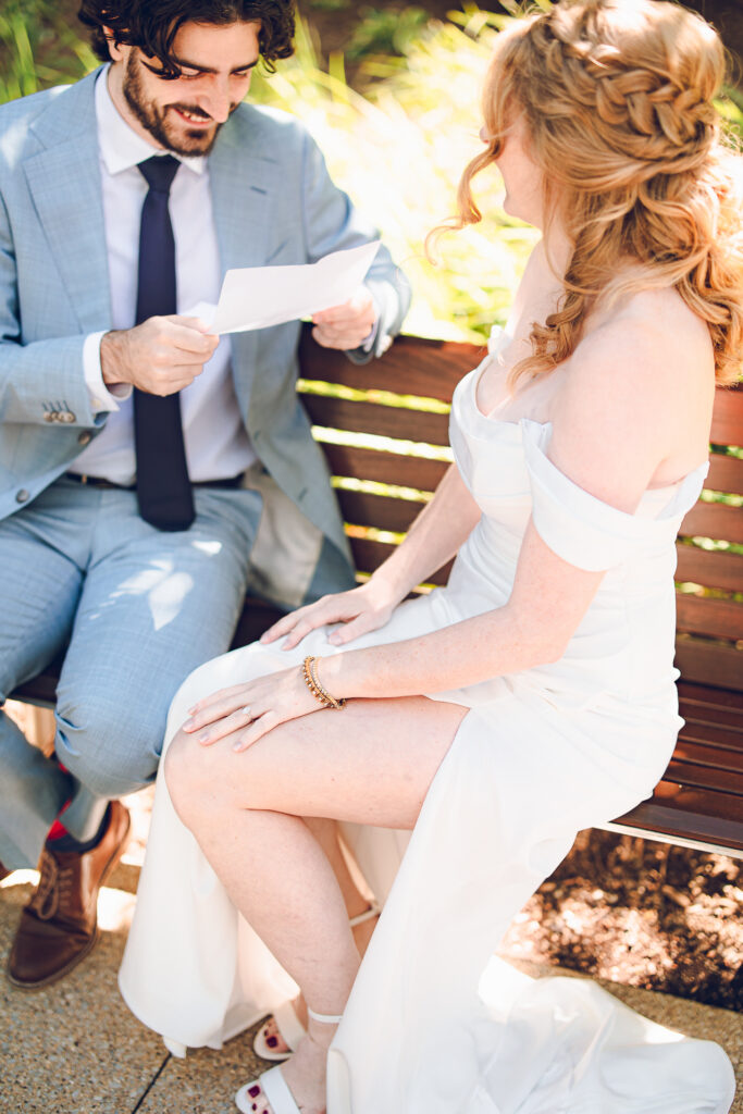 A couple gets married at Porter Kitchen and Deck on the Chicago River.