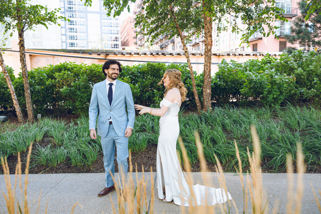A couple gets married at Porter Kitchen and Deck on the Chicago River.