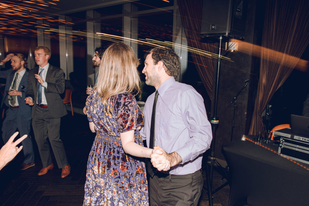 A couple gets married at Porter Kitchen and Deck on the Chicago River.